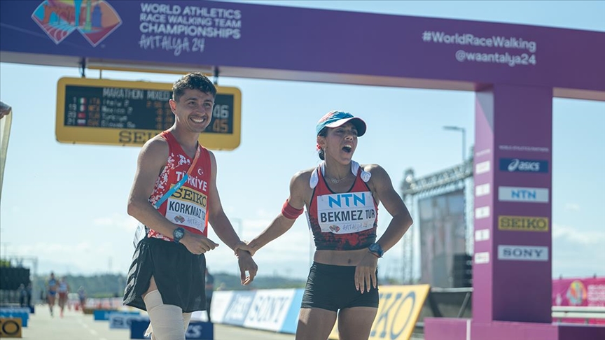 Milli atletler, karışık bayrak maraton yarışında Paris 2024 kotası aldı