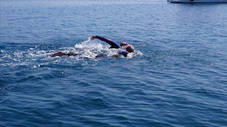 Özel sporcular Tuna, Merve ve Okan, Ironman 70.3 Türkiye'de 