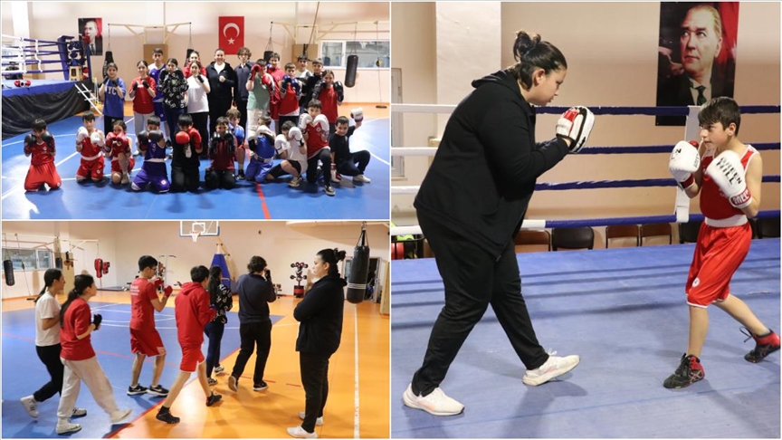 Boksta antrenörlüğe geçen Eda Yenilmez, gençleri ringlerle buluşturuyor