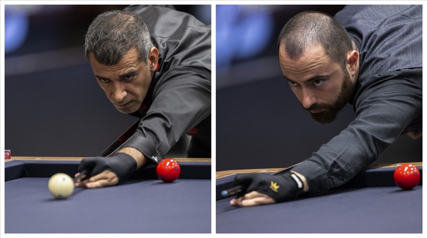 Tayfun Taşdemir ve Berkay Karakurt, 3 bant bilardoda Avrupa şampiyonu oldu